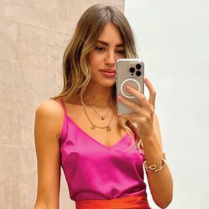 NWT - Never Fully Dressed Magenta and Orange Cami - Size M